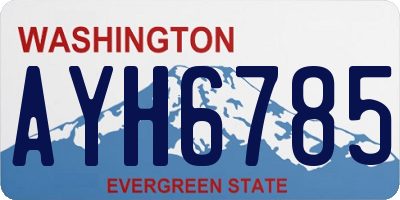 WA license plate AYH6785