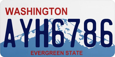WA license plate AYH6786