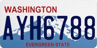 WA license plate AYH6788