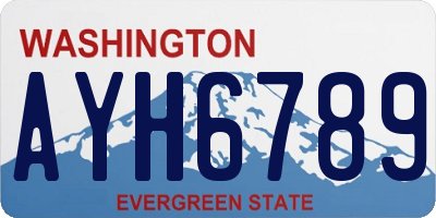 WA license plate AYH6789