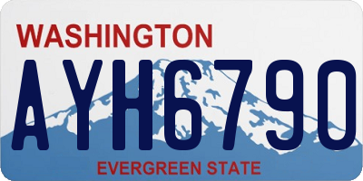 WA license plate AYH6790