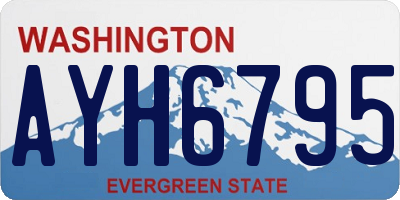 WA license plate AYH6795
