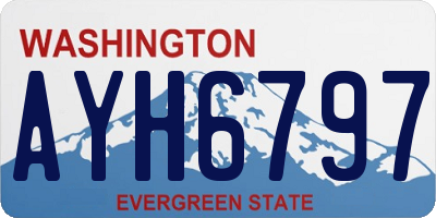 WA license plate AYH6797