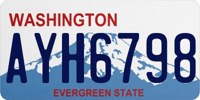WA license plate AYH6798