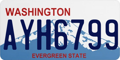 WA license plate AYH6799