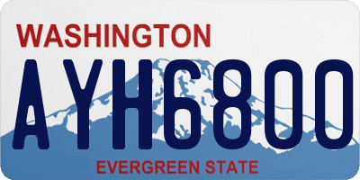 WA license plate AYH6800