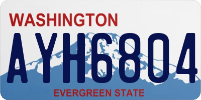 WA license plate AYH6804