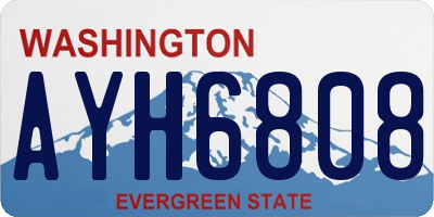 WA license plate AYH6808