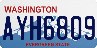 WA license plate AYH6809