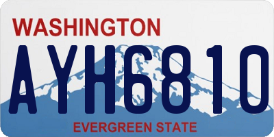 WA license plate AYH6810