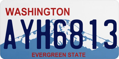 WA license plate AYH6813