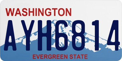 WA license plate AYH6814