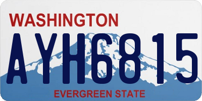 WA license plate AYH6815