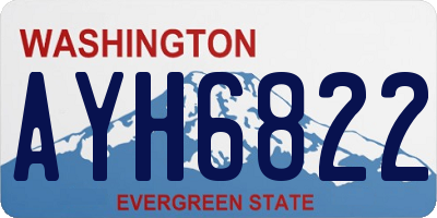 WA license plate AYH6822