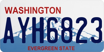 WA license plate AYH6823
