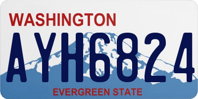 WA license plate AYH6824