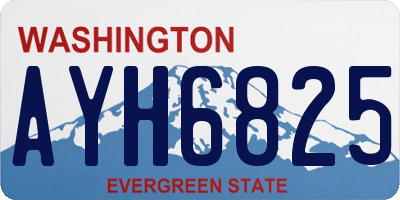 WA license plate AYH6825
