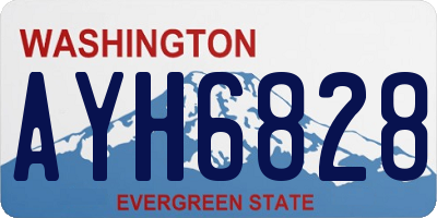 WA license plate AYH6828