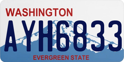 WA license plate AYH6833