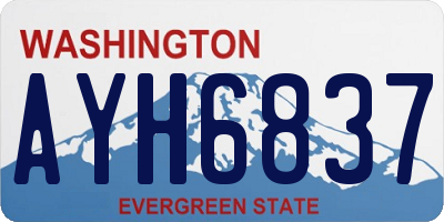 WA license plate AYH6837