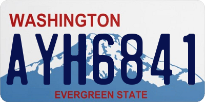 WA license plate AYH6841