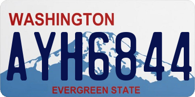 WA license plate AYH6844