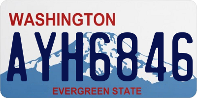 WA license plate AYH6846