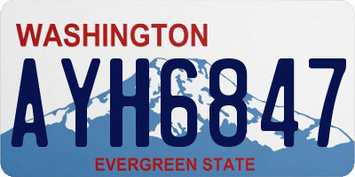 WA license plate AYH6847