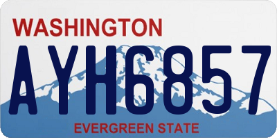 WA license plate AYH6857