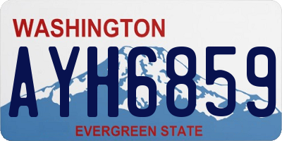 WA license plate AYH6859