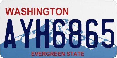 WA license plate AYH6865