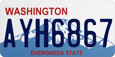 WA license plate AYH6867