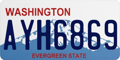 WA license plate AYH6869