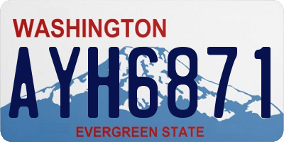 WA license plate AYH6871