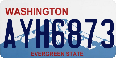 WA license plate AYH6873