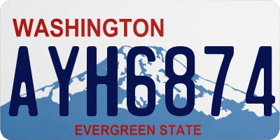 WA license plate AYH6874