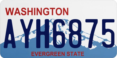 WA license plate AYH6875