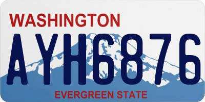WA license plate AYH6876