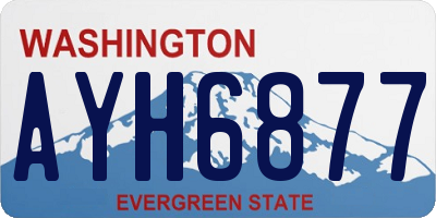 WA license plate AYH6877