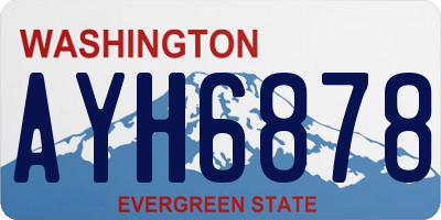 WA license plate AYH6878