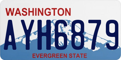 WA license plate AYH6879