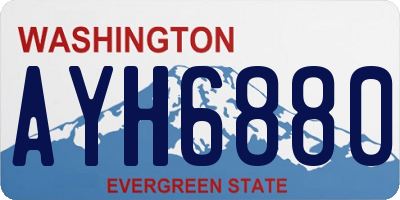 WA license plate AYH6880
