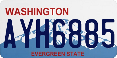 WA license plate AYH6885