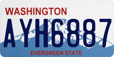 WA license plate AYH6887