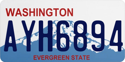 WA license plate AYH6894