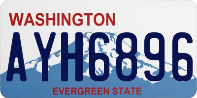 WA license plate AYH6896