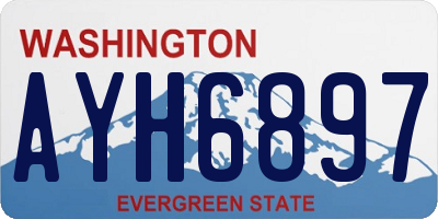 WA license plate AYH6897
