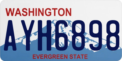 WA license plate AYH6898