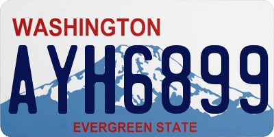 WA license plate AYH6899