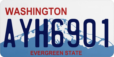 WA license plate AYH6901